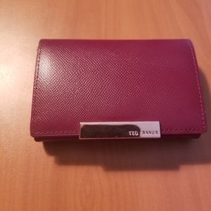 Ted Baker Dark Red leather wallet